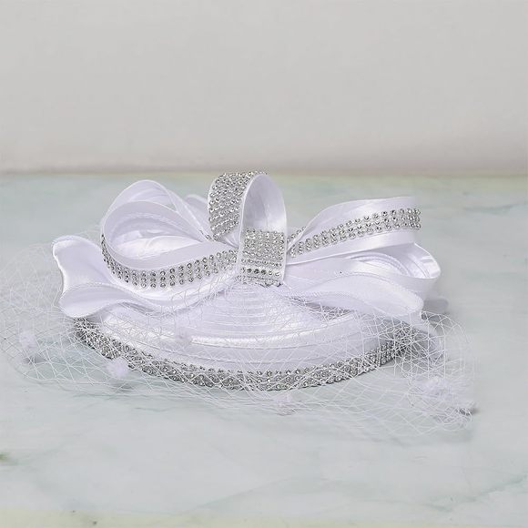 Pillbox Fascinators Hats For Women Church Tea Party Satin Headband Derby✋ - Picture 2 of 5